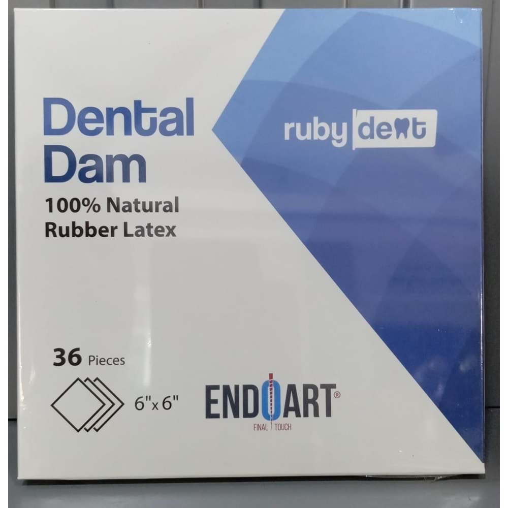 RUBYDENT RUBBERDAM LASTİĞİ 36 LI KUTU 08681480431656 Lot/Batch Numarası:0020 ÜRT:01/05/2026