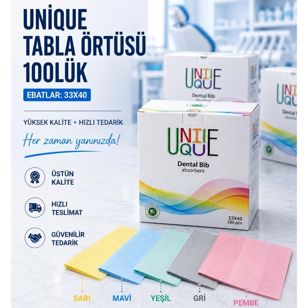 TABLA ÖRTÜSÜ UNIQUE 33X40 100 LÜ