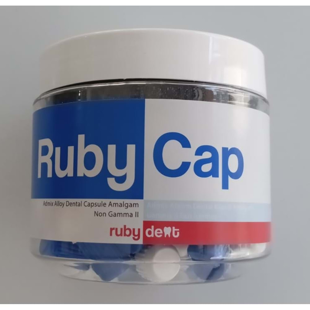 Rubydent - %45 Gümüş Oranlı 2 Dozluk - Rubycap II Kapsül Amalgam Dolgu Maddesi 50 LİK KUTU 08681480400171 Lot/Batch Numarası:1544-001 ÜRT:01/06/2026 SKT:01/06/2031