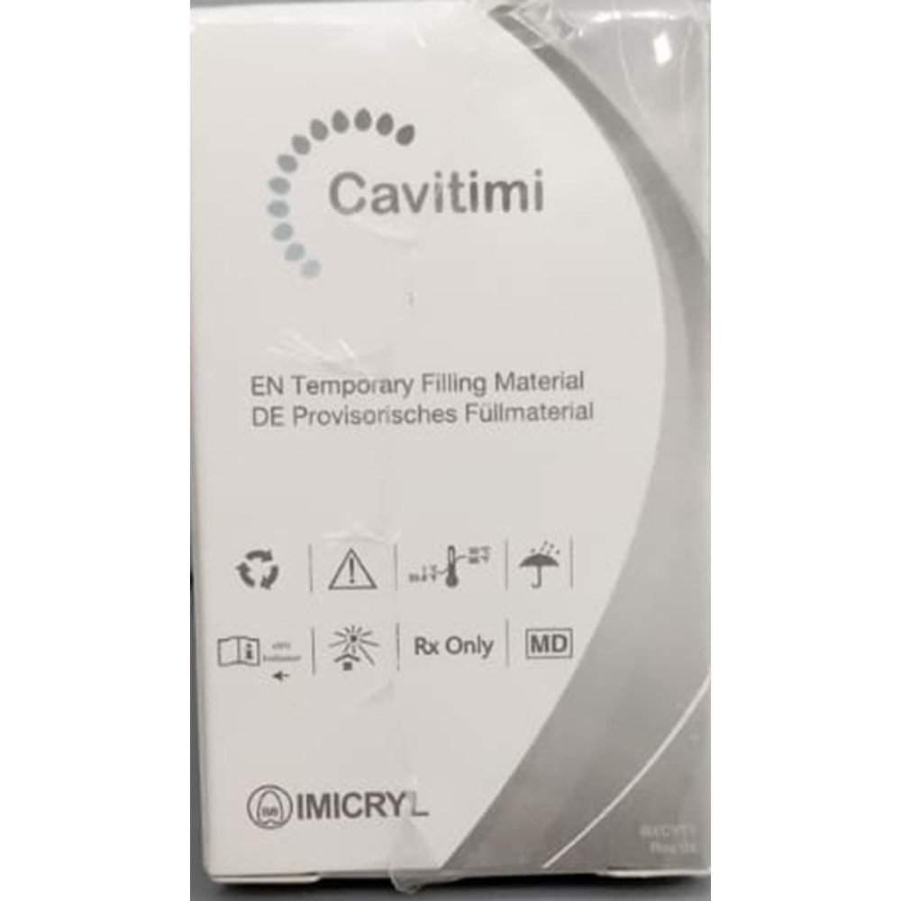 CAVITIMI GECİÇİ DOLGU 30 GR IFU: A IMI3:A LOT:V247 BARCODE:8682190617408 ÜRT:18/05/2026 SKT:06/05/2028