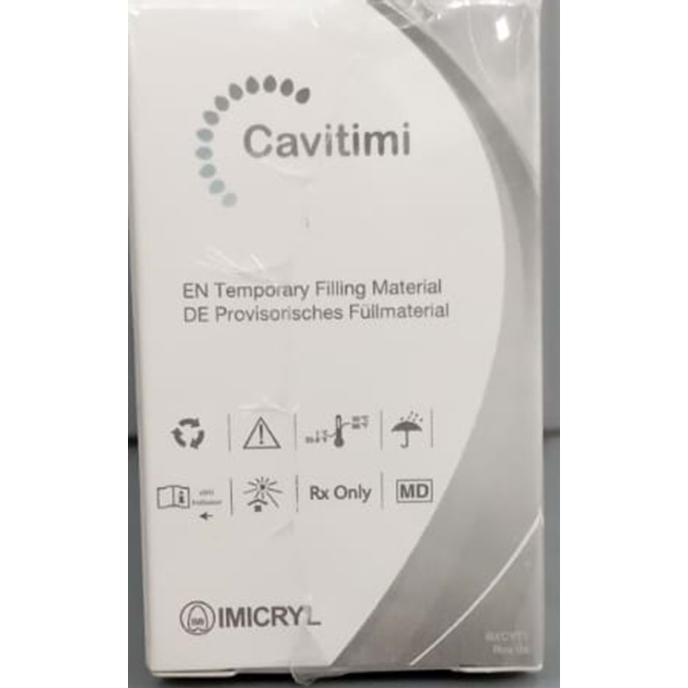CAVITIMI GECİÇİ DOLGU 30 GR IFU: A IMI3:A LOT:U968 BARCODE:8682190617408 ÜRT:08/05/2026 SKT:04/05/2028