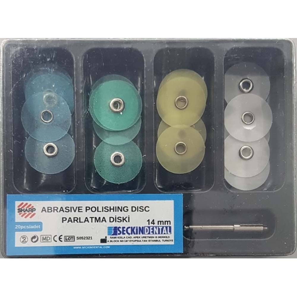 PARLATMA DİSKİ +MANDREN 14 MM 20 Lİ