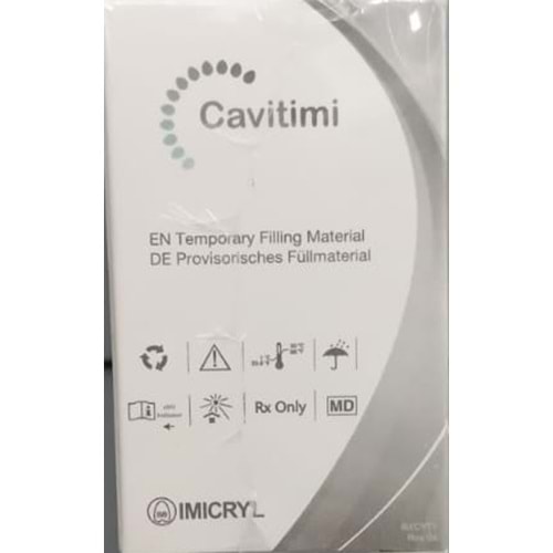 CAVITIMI GECİÇİ DOLGU 30 GR IFU: A IMI3:A LOT:K390 BARCODE:8682190617408 EXP:25.07.2027