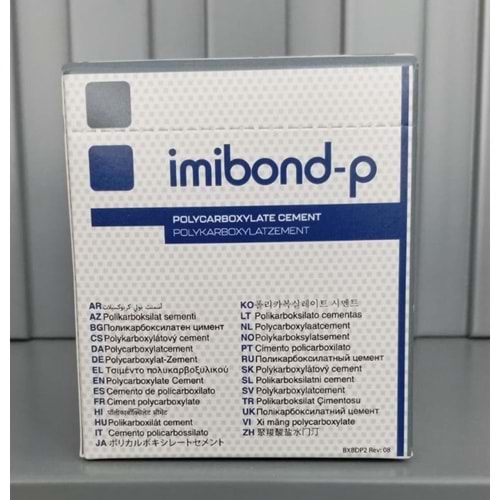 IMIBOND-P POLİKARBOKSİLAT SİMAN SET (80GR/50GR) IFU: A IMI3:A LOT:M900 BARCODE:8682190617644 EXP:09.10.2028
