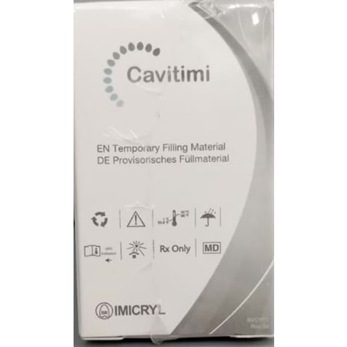 CAVITIMI GECİÇİ DOLGU 30 GR IFU: A IMI3:A LOT:V247 BARCODE:8682190617408 ÜRT:18/05/2026 SKT:06/05/2028