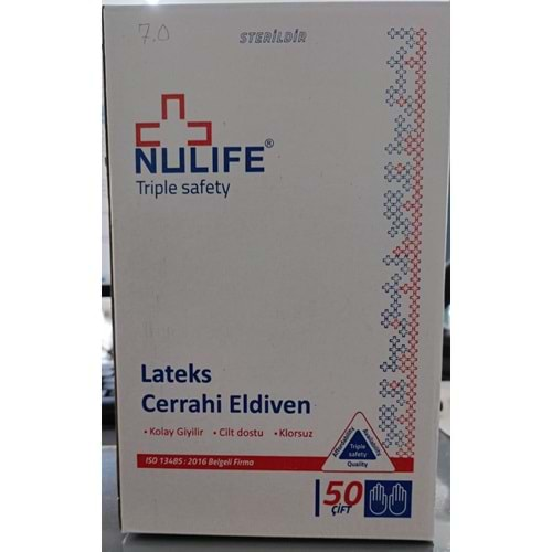 STERİL LATEX CERRAHİ 7 NUMARA ELDİVEN 50 Lİ