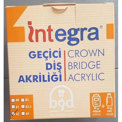 GEÇİCİ KRON KÖPRÜ AKRİLİK SETİ İNTEGRA