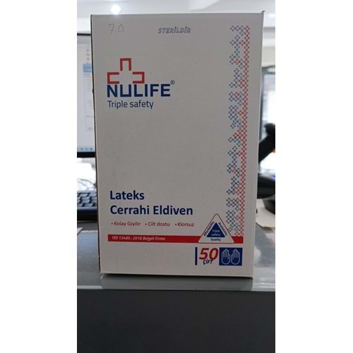 STERİL LATEX CERRAHİ 7,5 NUMARA PUDRASIZ ELDİVEN 50 Lİ